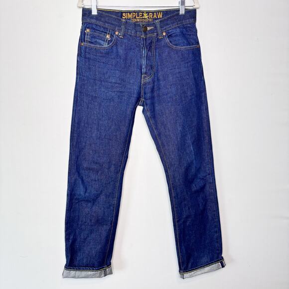 Simple & Raw Selvedge Jeans 31x31 Cone Mills Limited Edition Denim Button‎ Fly - Picture 1 of 15
